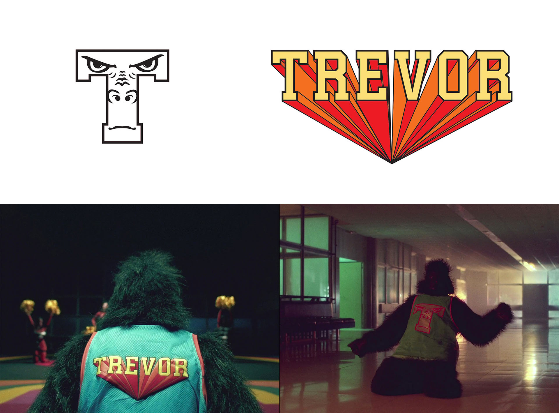 Trevor logo and basket strip design